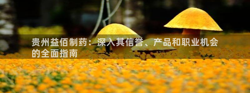 九游会老哥俱乐部官网首页：贵州益佰制药：深入其信誉、产品和职业机会
的全面指南