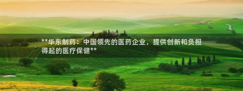 usdt九游会老哥俱乐部：**华东制药：中国领先的医药企业，提供创新和负担
得起的医疗保健**