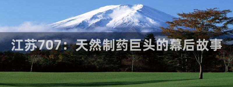 九游会老哥必备的交流社区九：江苏707：天然制药巨头的幕后故事